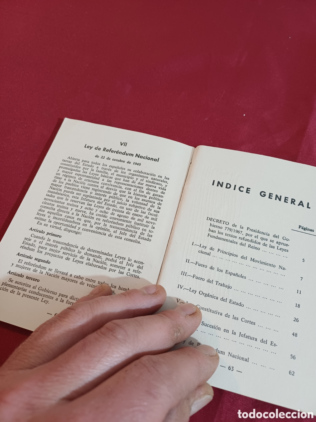Libros: LEYES FUNDAMENTALES DEL REINO, 1969 - Foto 8