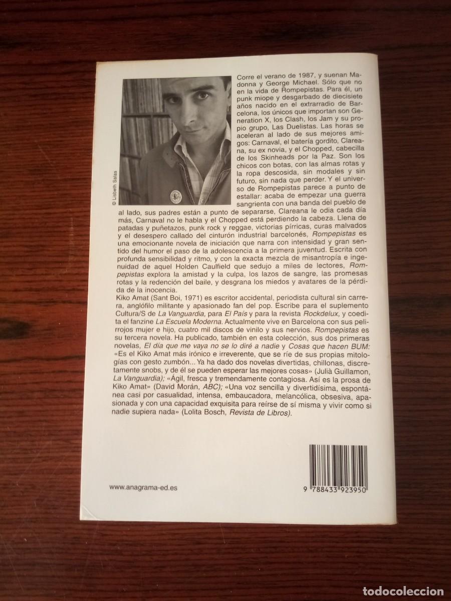 Libros: 2 libros- &rdquo;Rompepistas&rdquo; & &rdquo;Los enemigos&rdquo;, Kiko Amat - Foto 2