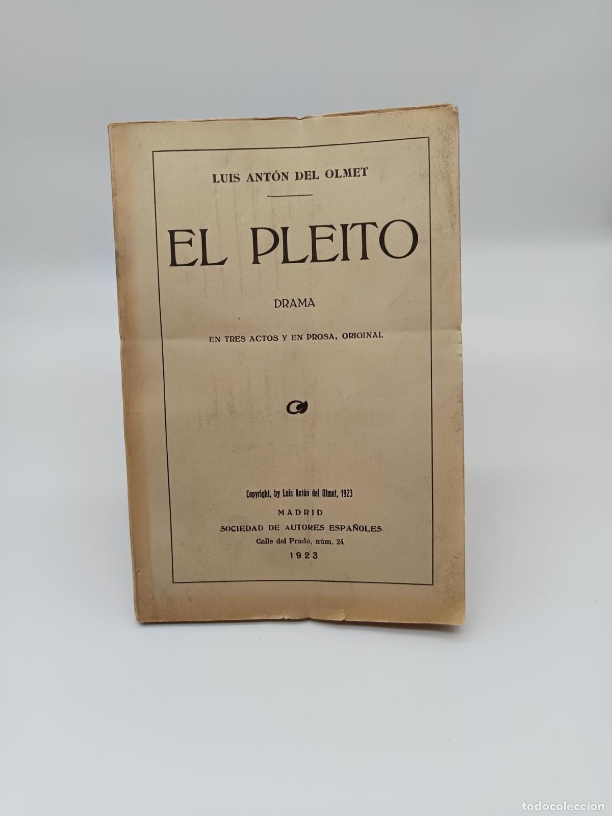 Libros: ANT&Oacute;N DEL OLMET, Luis. - El pleito. - Foto 1