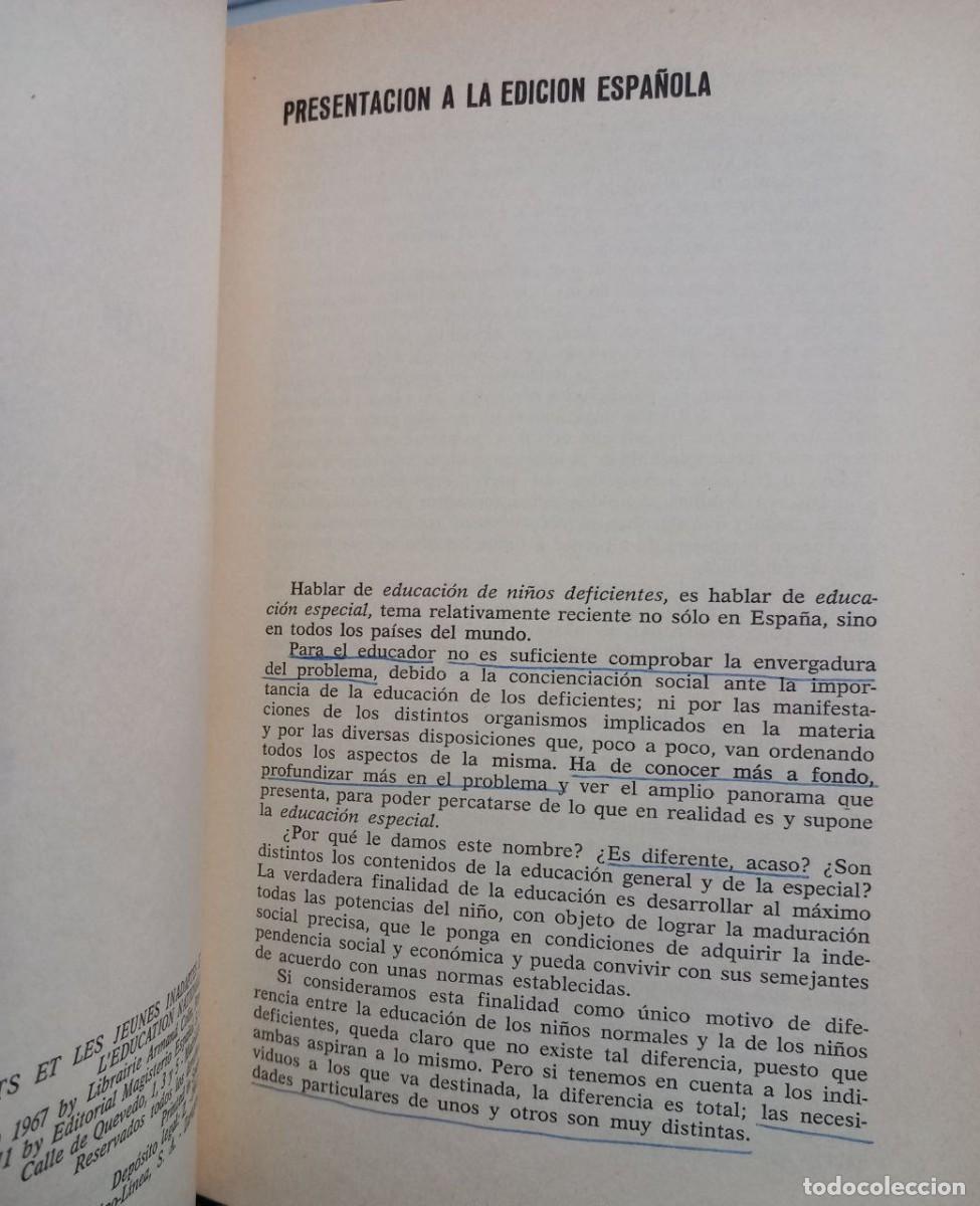 Libros: La educaci&oacute;n de ni&ntilde;os deficientes. - PETIT, Jean: - Foto 11