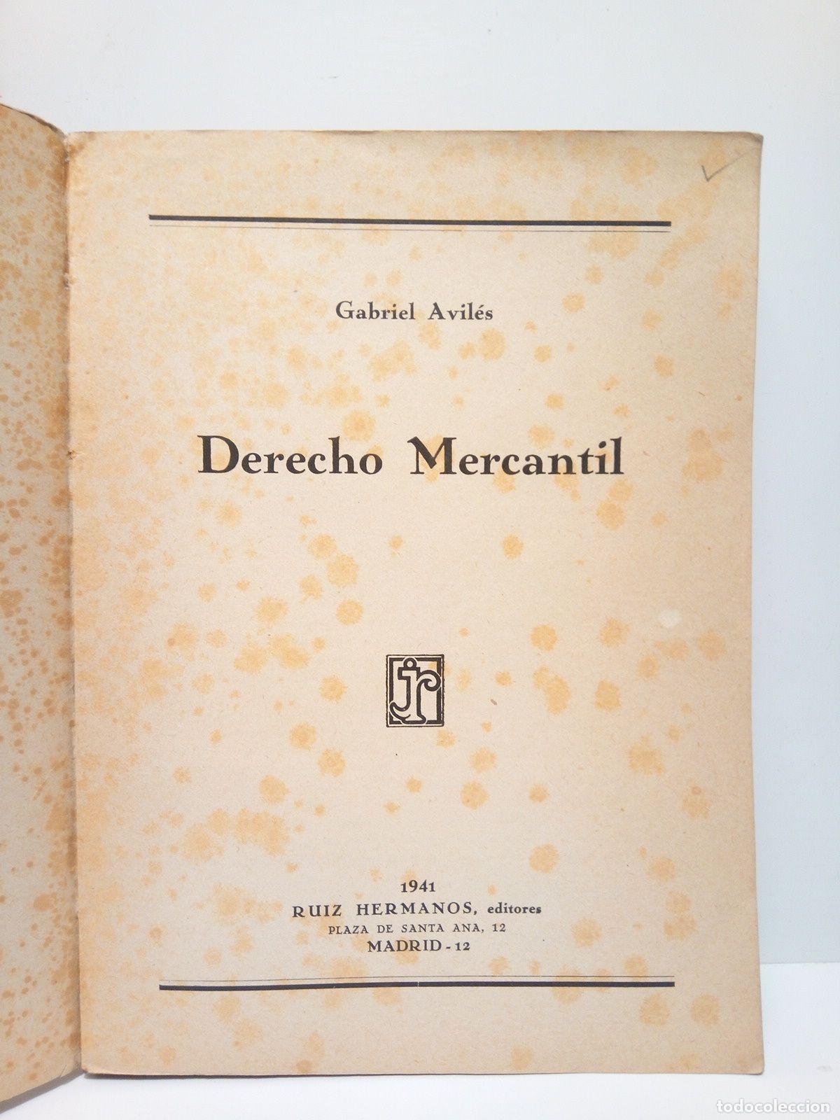 Libros: AVILES, Gabriel - Derecho Mercantil - Foto 2