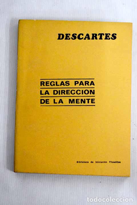 Libros: Reglas para la direcci&oacute;n de la mente.- Descartes, Ren&eacute; - Foto 1