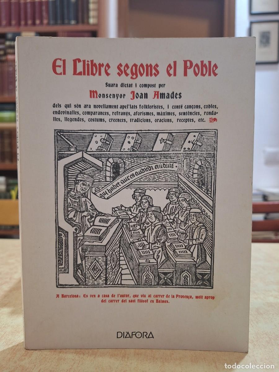 Libros: EL LLIBRE SEGONS EL POBLE. - AMADES, JOAN. - Foto 1