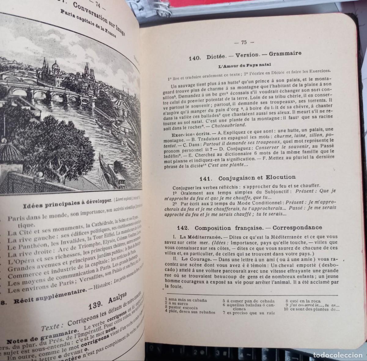 Libros: Lengua francesa. Obra dividida en curso elemental y curso superior. - PERRIER, Alphonse: - Foto 5