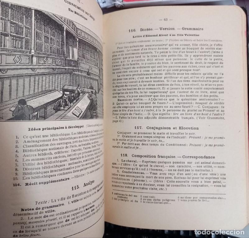 Libros: Lengua francesa. Obra dividida en curso elemental y curso superior. - PERRIER, Alphonse: - Foto 7