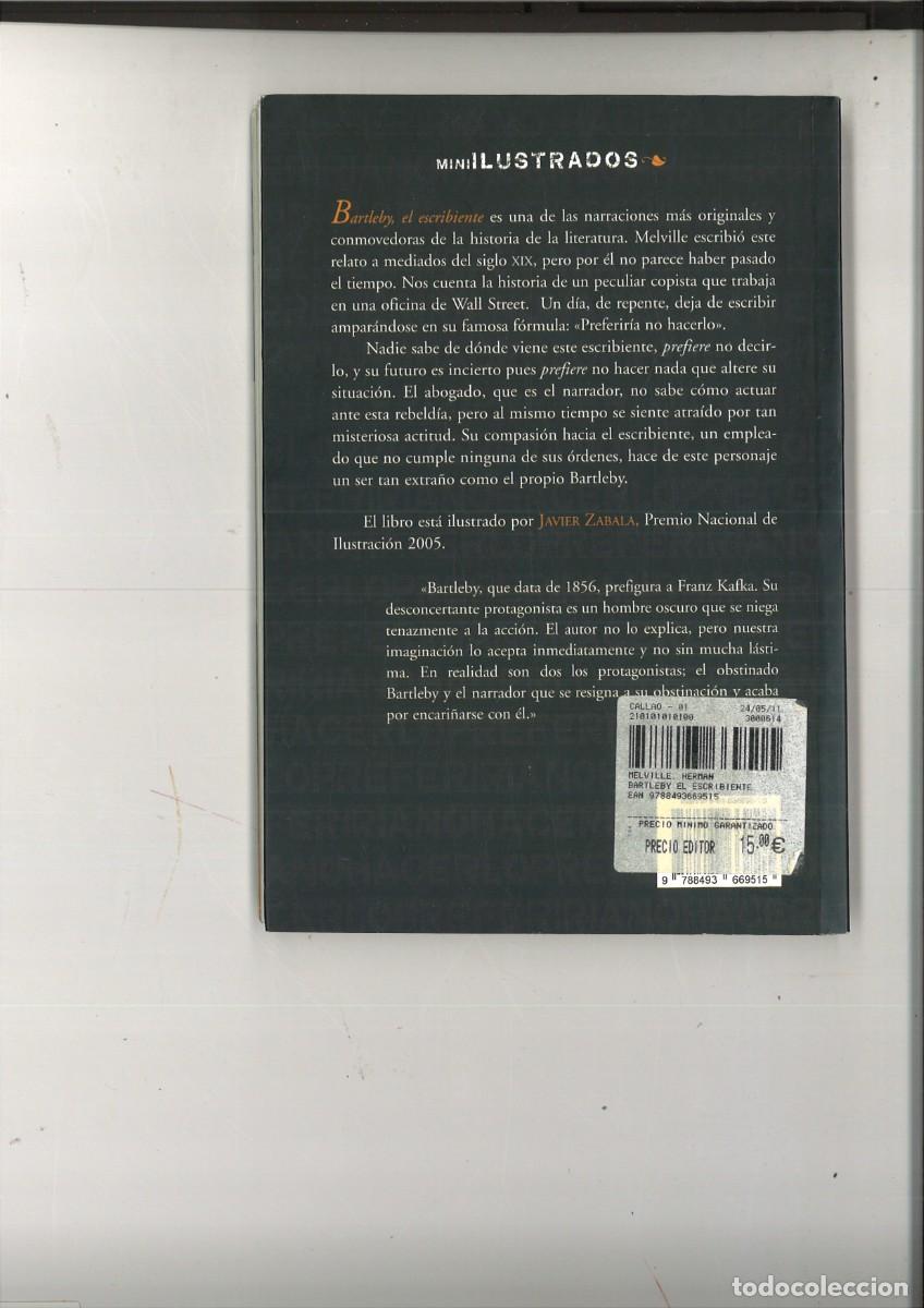 Libros: BARTLEBY, EL ESCRIBIENTE. Herman Melville - Foto 2