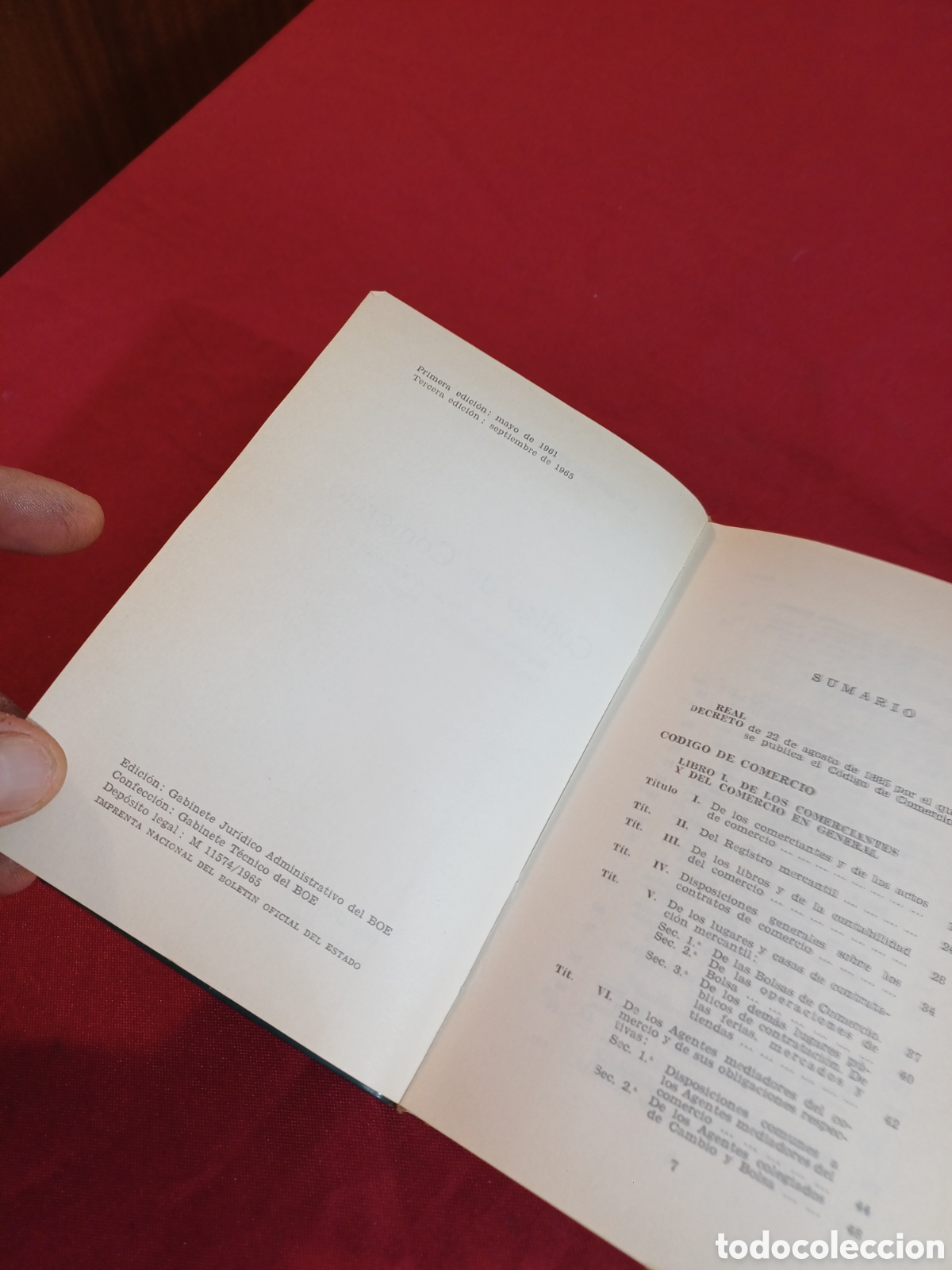 Libros: LIBRO, C&Oacute;DIGO DE COMERCIO, 1965 - Foto 6