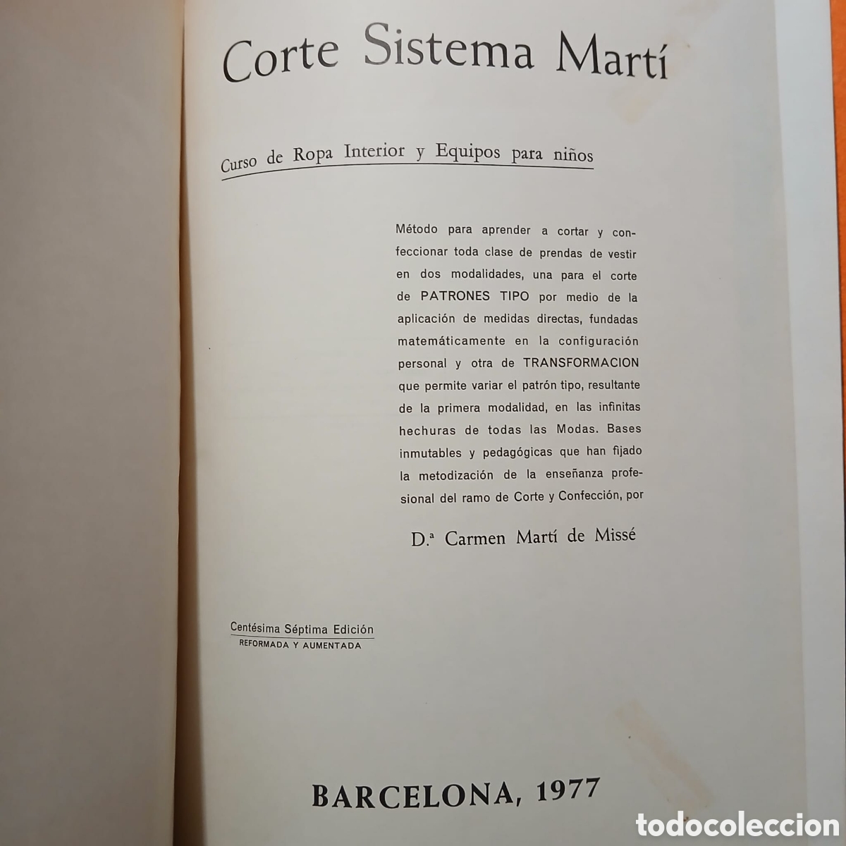 Libros: Corte Sistema Marti, lenceria 1977 - Foto 1