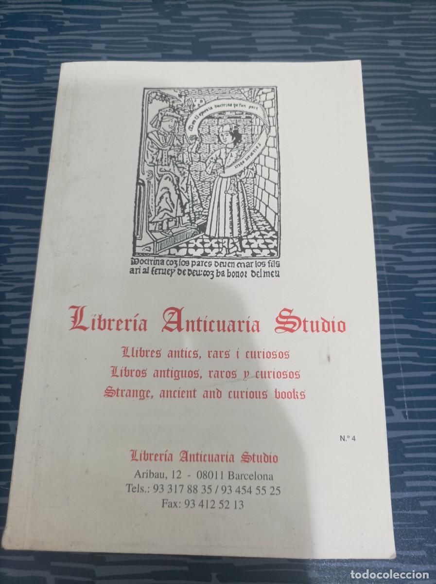 Libros: LIBRER&Iacute;A ANTICUARIA STUDIO, CAT&Aacute;LOGO DE LIBROS EN VENTA,250 P&Aacute;G. - Foto 1