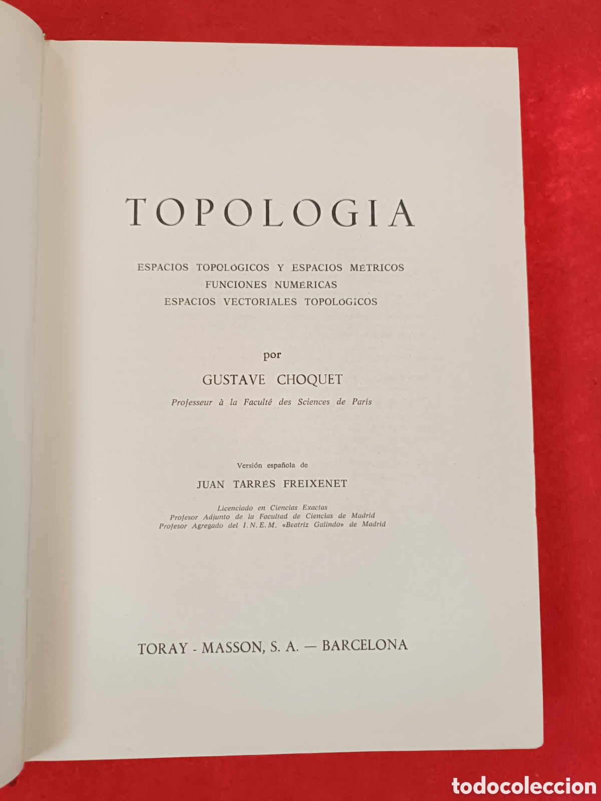 Libros: TIPOLOG&Iacute;A G. CHOQUET. TORAY MASSON. - Foto 4