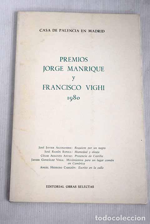 Libros: Premios Jorge Manrique y Francisco Vighi, 1980 - Foto 1