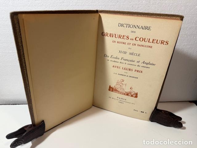 Libros: DICTIONNAIRE DES GRAVURES EN COULEURS 1920 - Foto 1