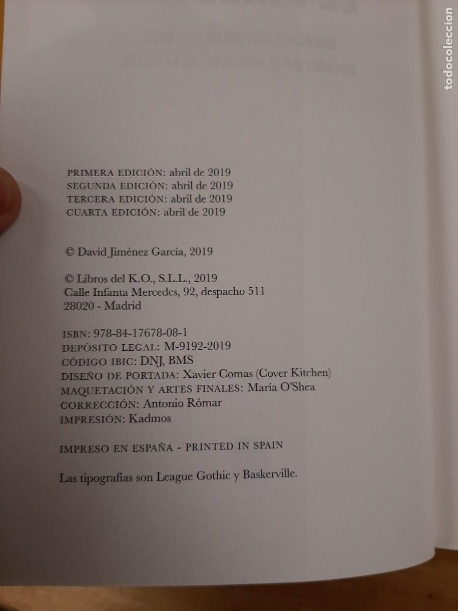 Libros: El director - David Jim&eacute;nez - Libros del K.O. - 2019 - Foto 4