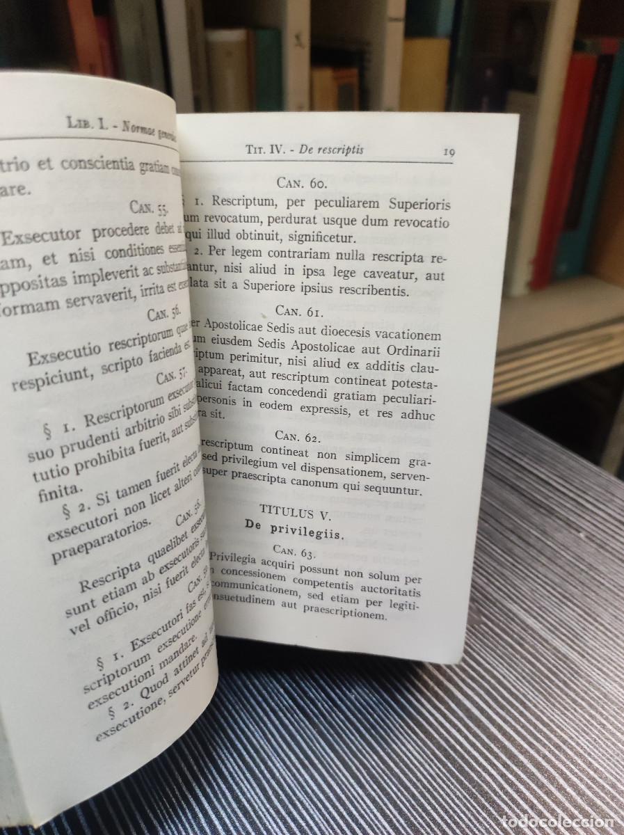 Libros: CODEX IURIS CANONICI LIBER PRIMUS NORMAE GENERALES - Foto 3