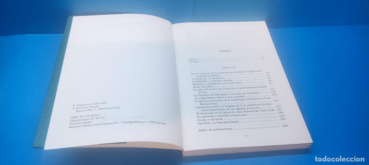 Libros: MISCEL&Aacute;NEA. - FRANCISCO CANALS VIDAL - Foto 3