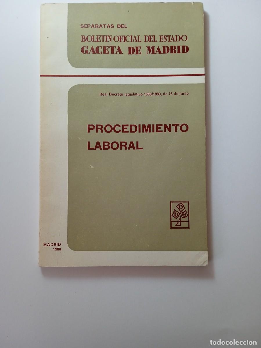 Libros: PROCEDIMIENTO LABORAL - MADRID 1980 - Foto 1