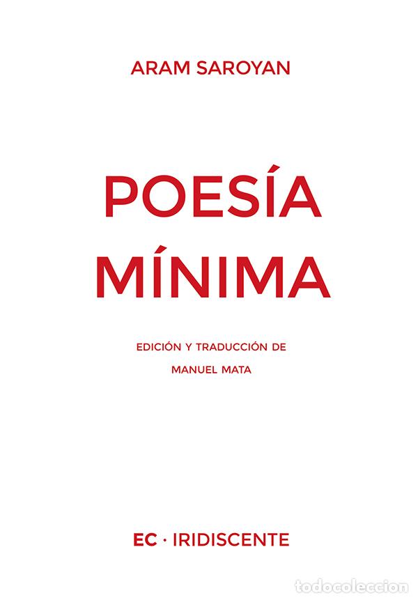 Libros: POES&Iacute;A M&Iacute;NIMA - SAROYAN, ARAM, - Foto 1