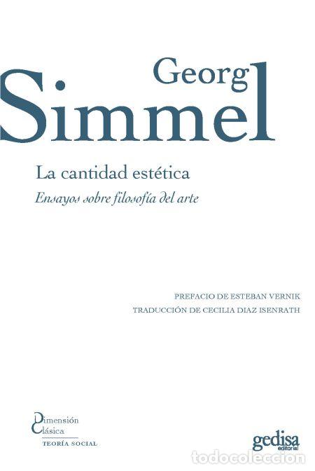 Libros: CANTIDAD EST&Eacute;TICA, LA - SIMMEL, GEORG, - Foto 1