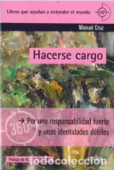 Libros: HACERSE CARGO - CRUZ, MANUEL, - Foto 1