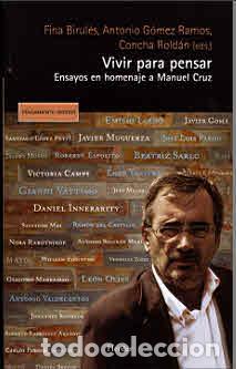 Libros: VIVIR PARA PENSAR - BIRULES, FINA, - Foto 1