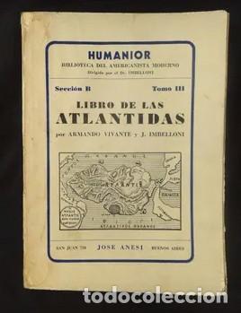 Libros: A. VIVANTE   J. IMBELLONI - LIBRO DE LAS ATLANTIDAS - Foto 1