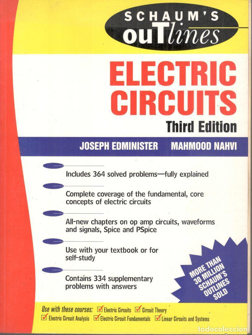 Libros: THEORY AND PROBLEMS OF ELECTRIC CIRCUITS. Include 364 solved problems fully explaines. - EDMINISTER, - Foto 1