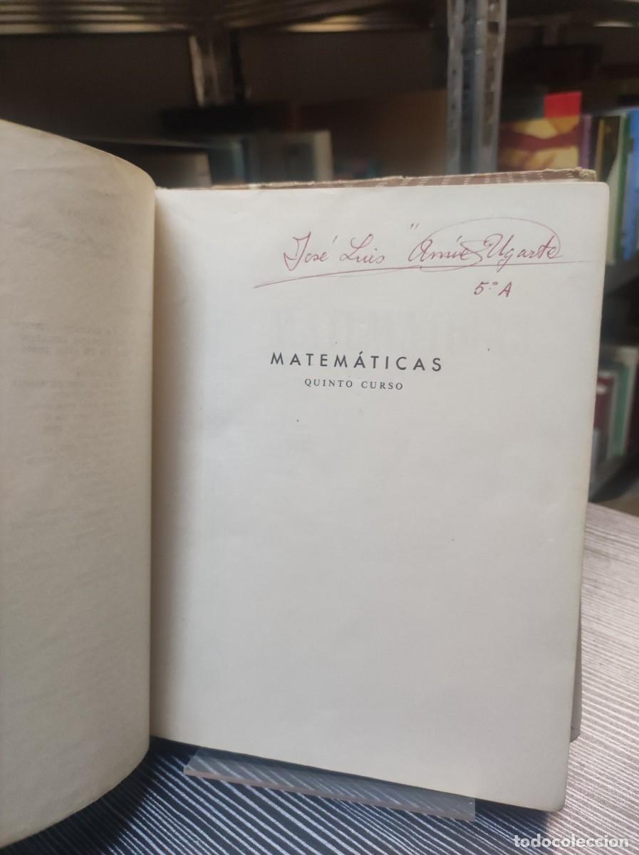 Libros: MATEMATICAS, QUINTO CURSO 1968 (EDITORIAL LUIS VIVES) - Foto 6