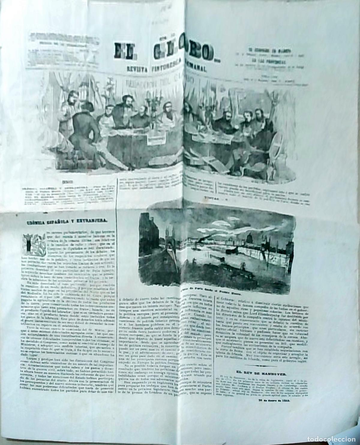 Libri di seconda mano: El Globo. Revista pintoresca semanal. N&ordm; 32. 20 enero 1845 - REVISTA: