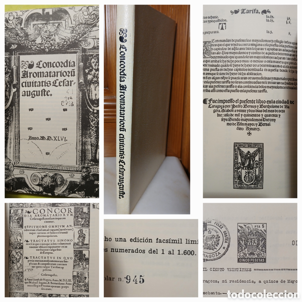 Libros: Concordia Aromatariorum Civitatis Cesarauguste 1546, facsimil - Foto 1