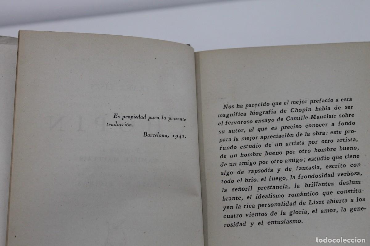 Libros: CHOPIN FRANZ LISZT EDICIONES AVE 1941 - Foto 3