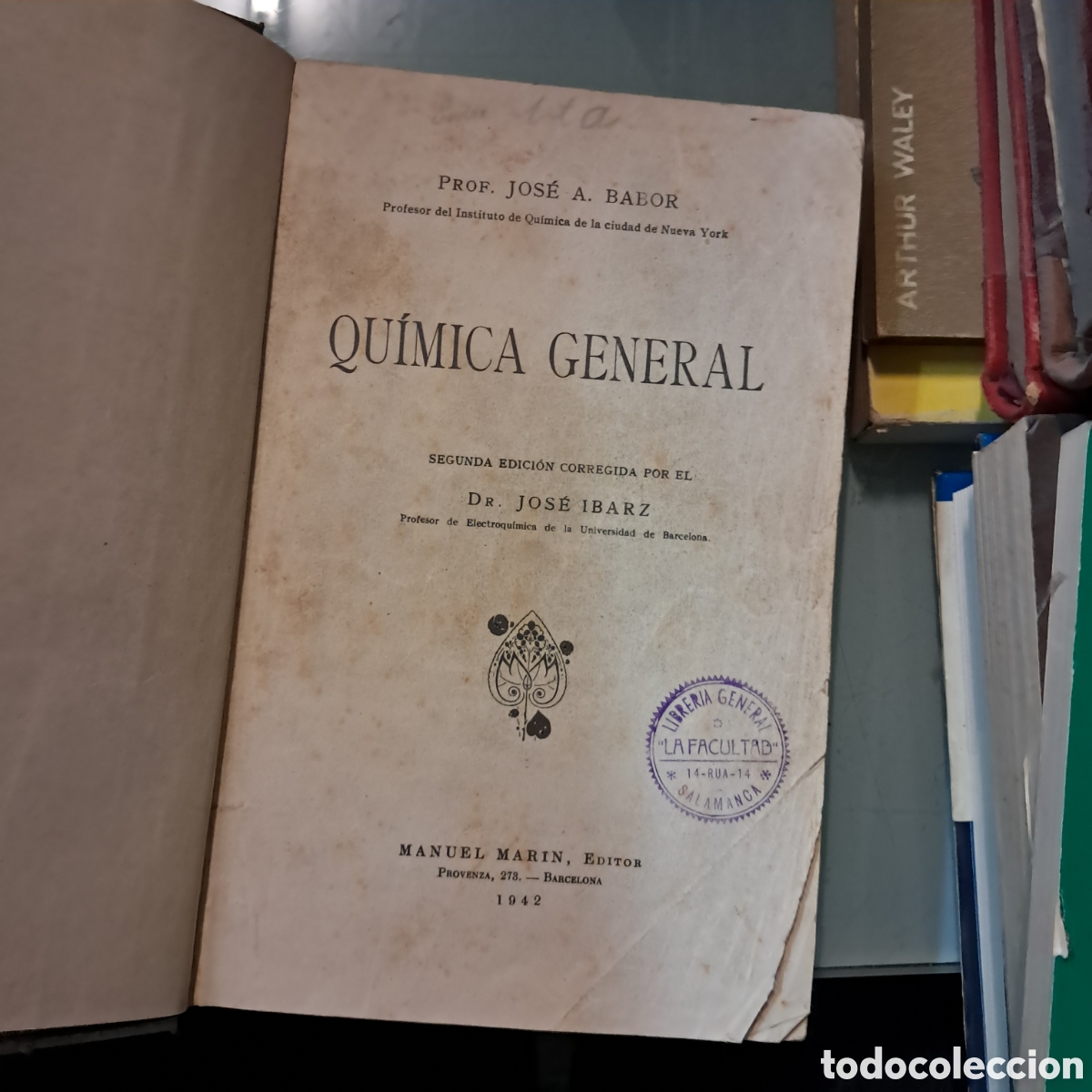 Libros: Jose A.Babor, Qu&iacute;mica General, Manuel Mar&iacute;n, 1942 - Foto 3