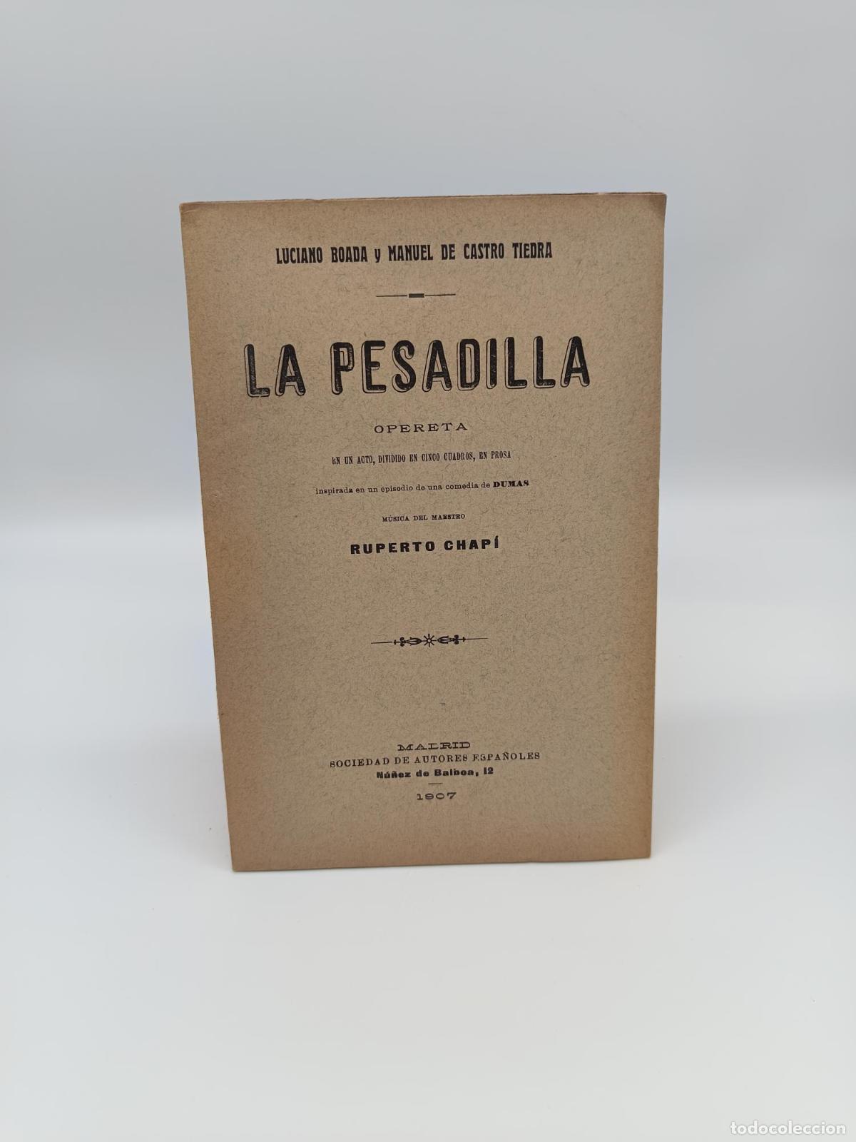 Libros: BOADA, Luciano; DE CASTRO TIEDRA, Manuel. - La pesadilla. - Foto 1