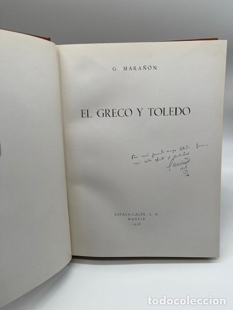 Libros: MARA&Ntilde;&Oacute;N, Gregorio - El greco y toledo. - Foto 1