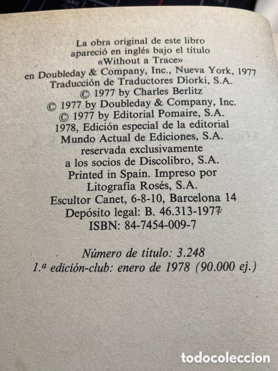 Libros: SIN RASTRO, primera edicion 1978 - Foto 6