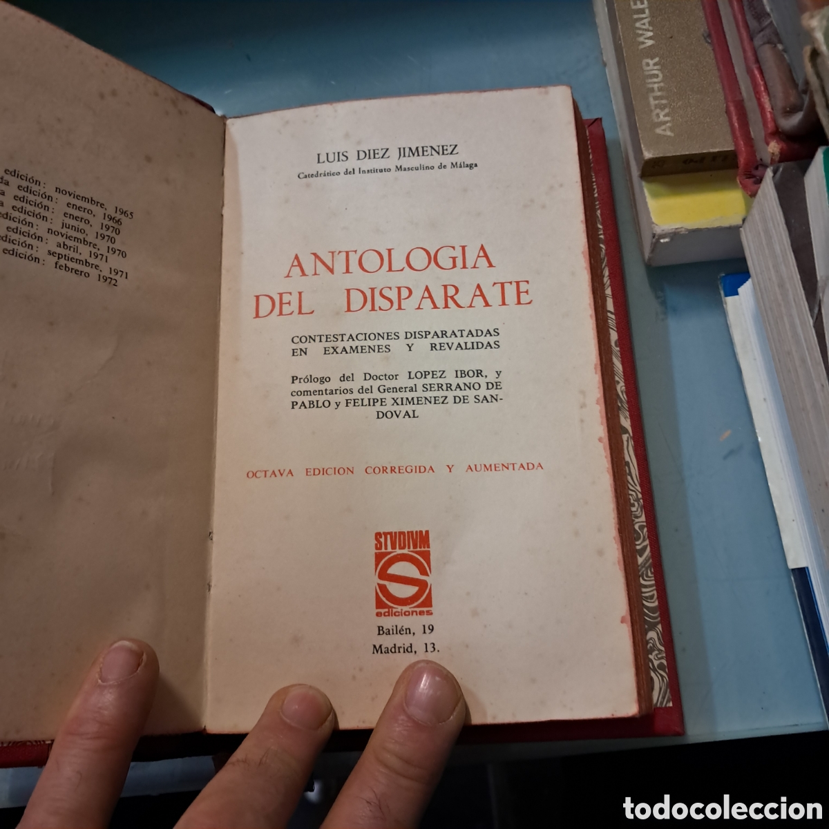 Libros: Luis D&iacute;ez Jim&eacute;nez, Antolog&iacute;a del disparate ,Studium - Foto 2