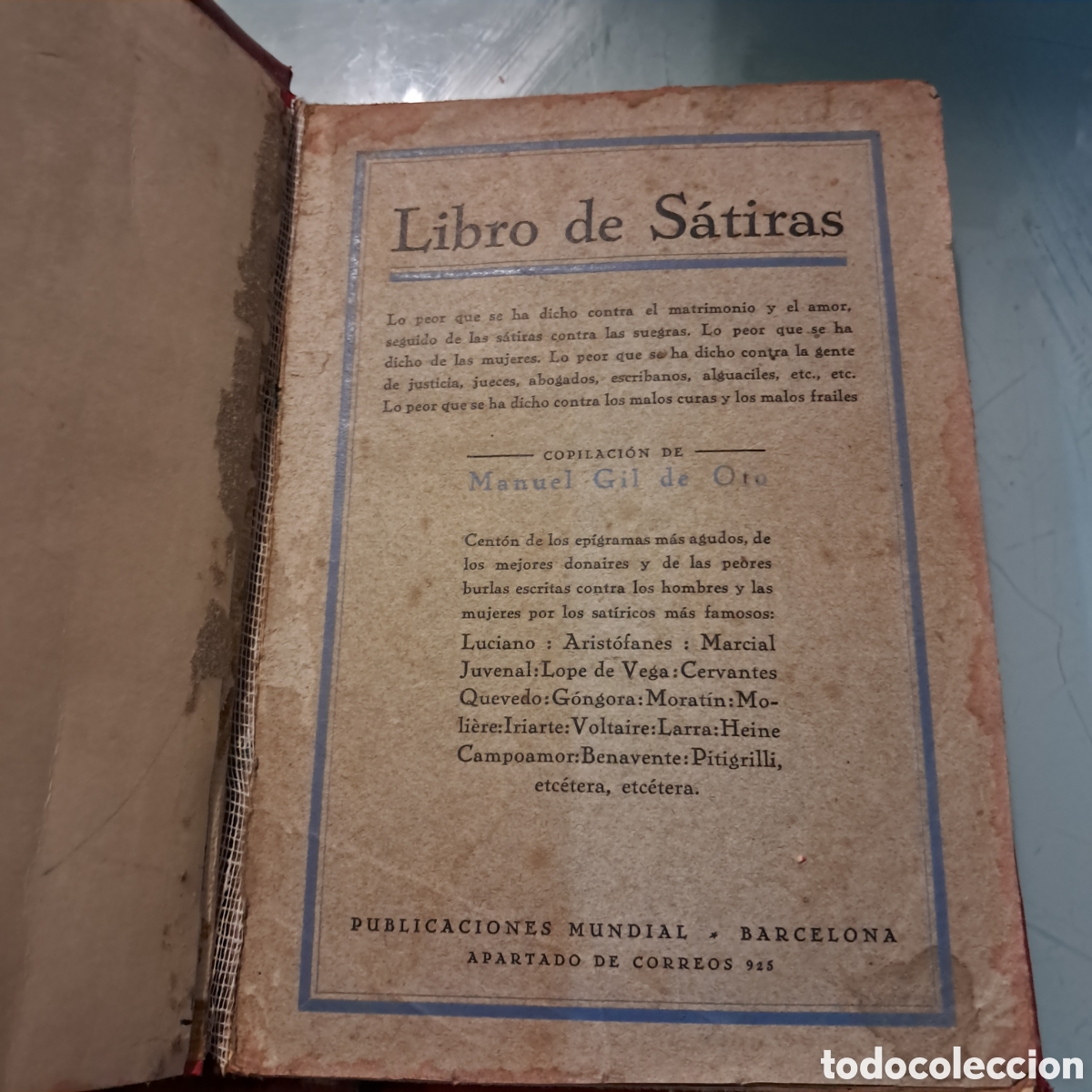 Libros: Libro de Satiras Manuel Gil de Oto - Foto 2