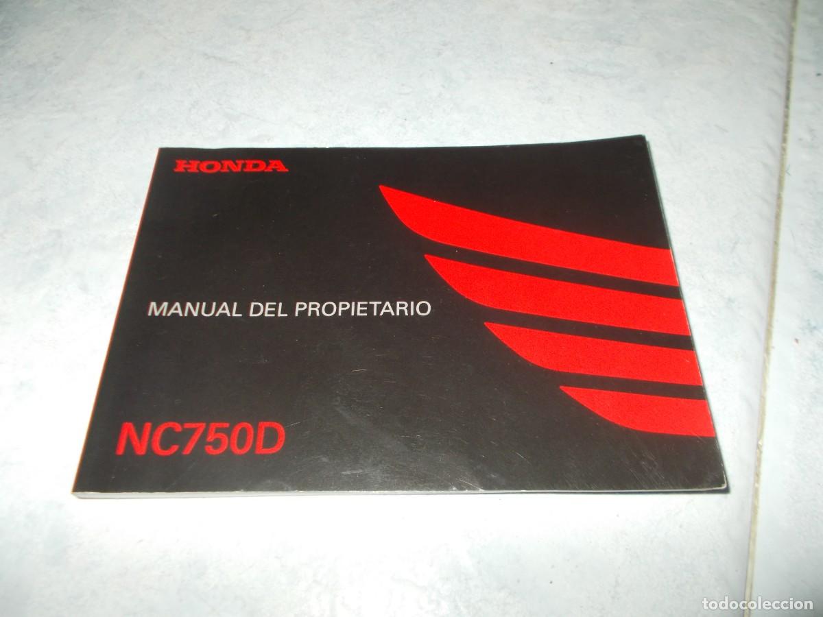 Libros: HONDA NC 750 D NC750D MANUAL DEL PROPIETARIO 2016. Moto Librito Gu&iacute;a Uso