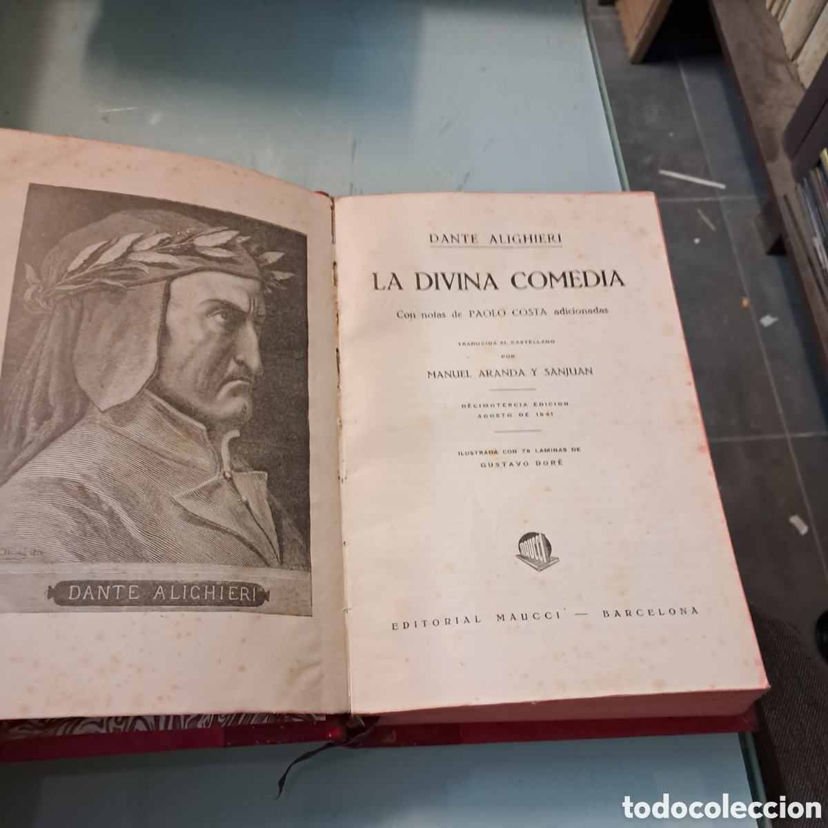 Libros: Dante Alighieri,La divina comedia,Maucci, 1941 - Foto 2