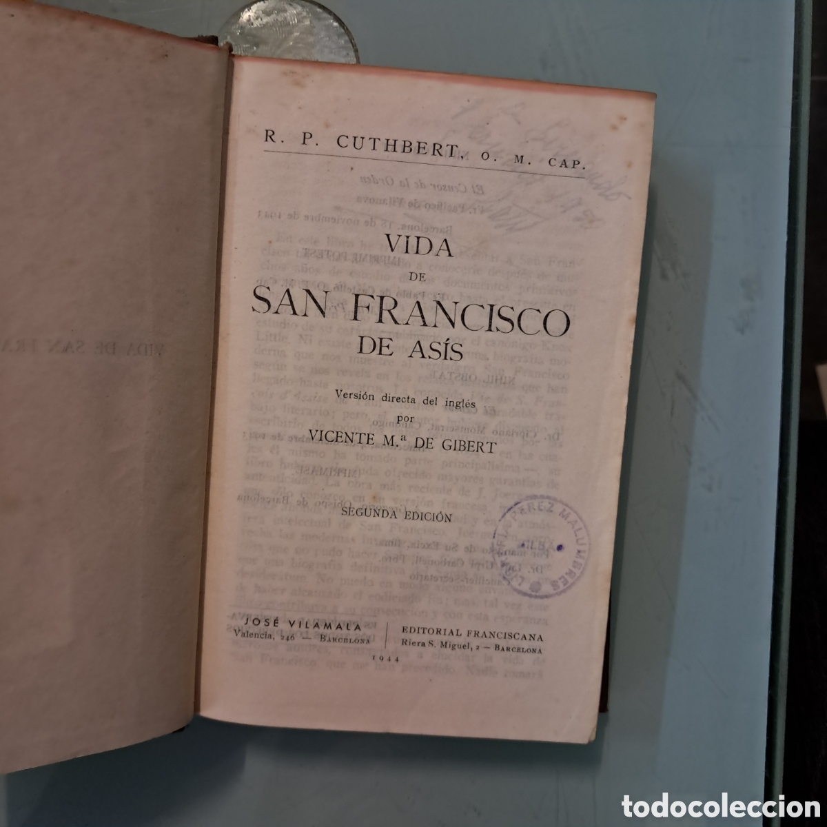 Libros: Cuthbert, Vida de San Francisco de Asis, 2 ed, 1944 - Foto 2