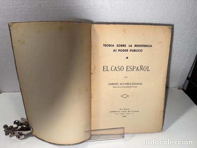 Libros: TEORIA SOBRE LA RESISTENCIA AL PODER PUBLICO ALVAREZ GENDIN SABINO 1939 - Foto 3