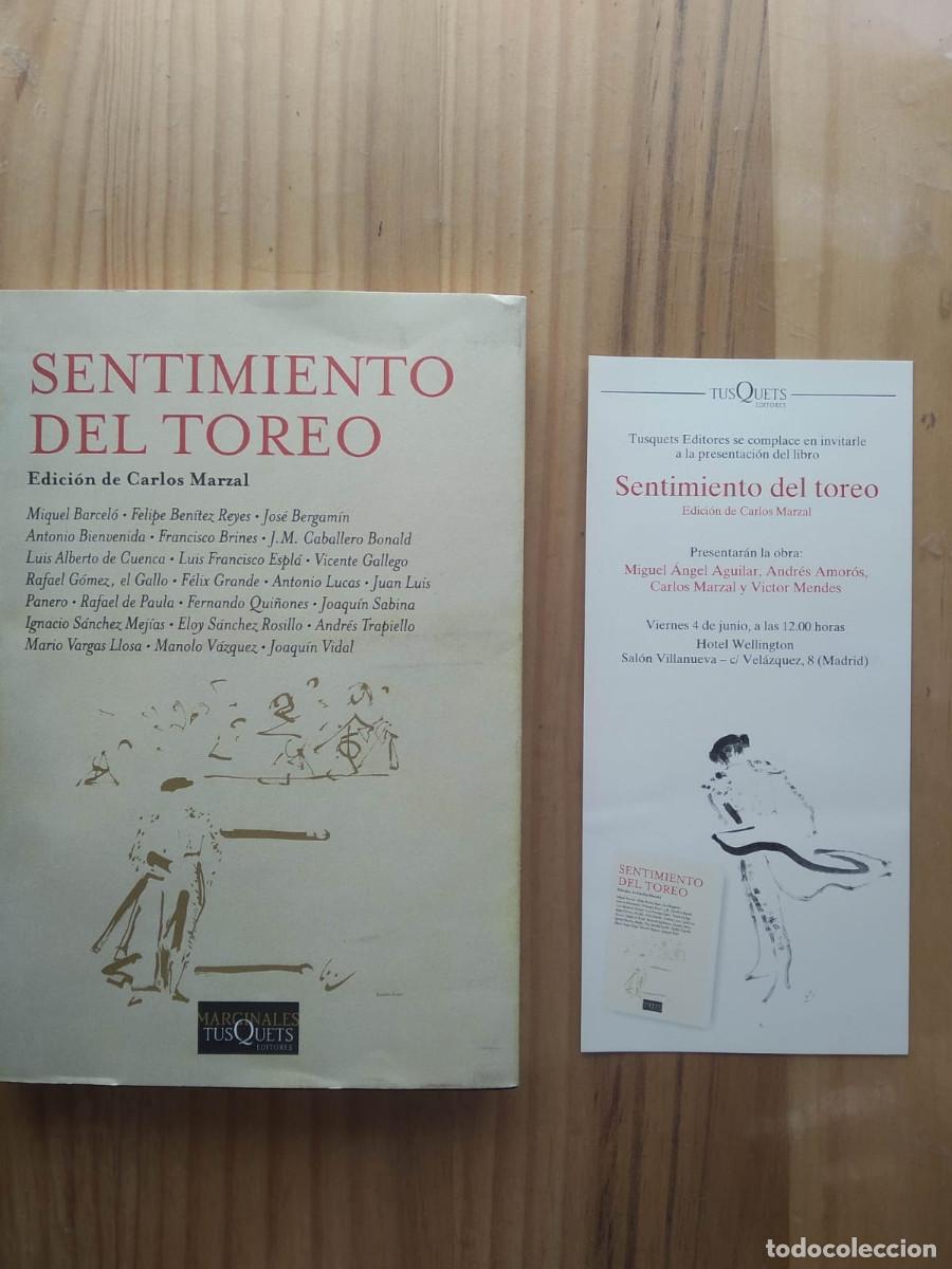 Libros: SENTIMIENTO DEL TOREO - Carlos Marzal (ED.) - Foto 1
