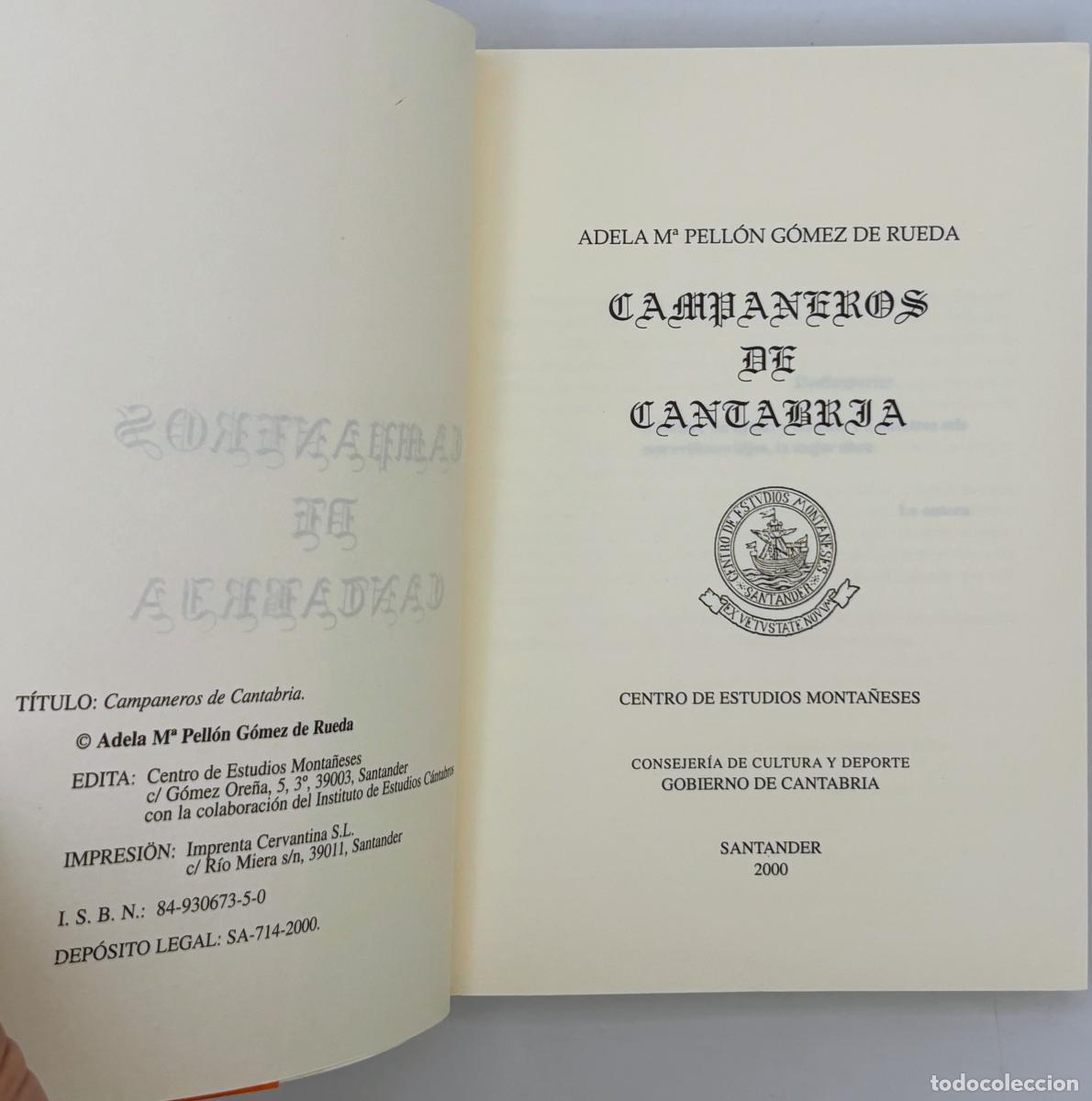 Libros: Campaneros de Cantabria - Pell&oacute;n G&oacute;mez de Rueda, Adela - Foto 2