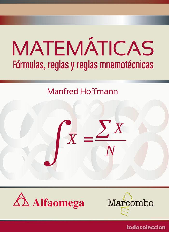 Libros: MATEMATICAS FORMULAS, REGLAS Y REGLAS MNEMOTECNICAS - HOFFMANN, MANFRED - Foto 1