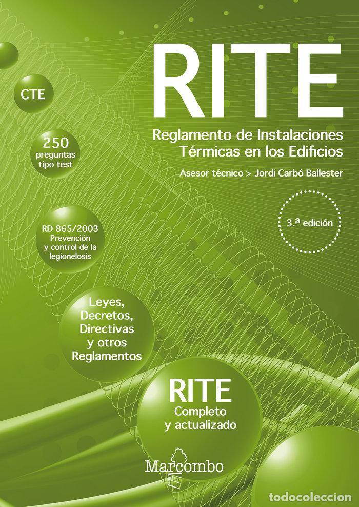 Libros: REGLAMENTO DE INSTALACIONES TERMICAS EN LOS EDIFICIOS 3ED - CARBO BALLESTER, JORDI - Foto 1