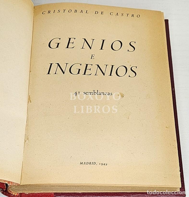 Libros: CASTRO, Crist&oacute;bal de. Genios e ingenios. 41 semblanzas - Foto 2