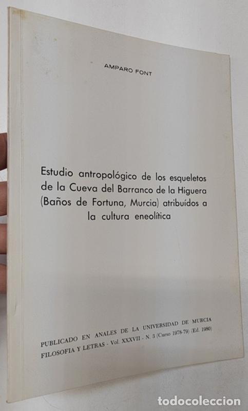 Libros: Estudio antropol&oacute;gico de los esqueletos de la Cueva del Barranco de la Higuera (Ba&ntilde;os de Fortuna, Mu