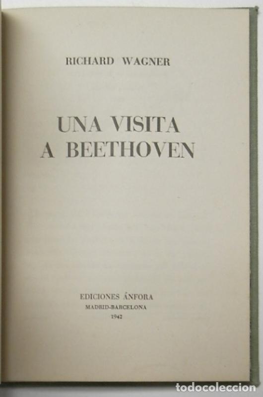 Libros: Una visita a Beethoven - Wagner, Richard - Foto 1
