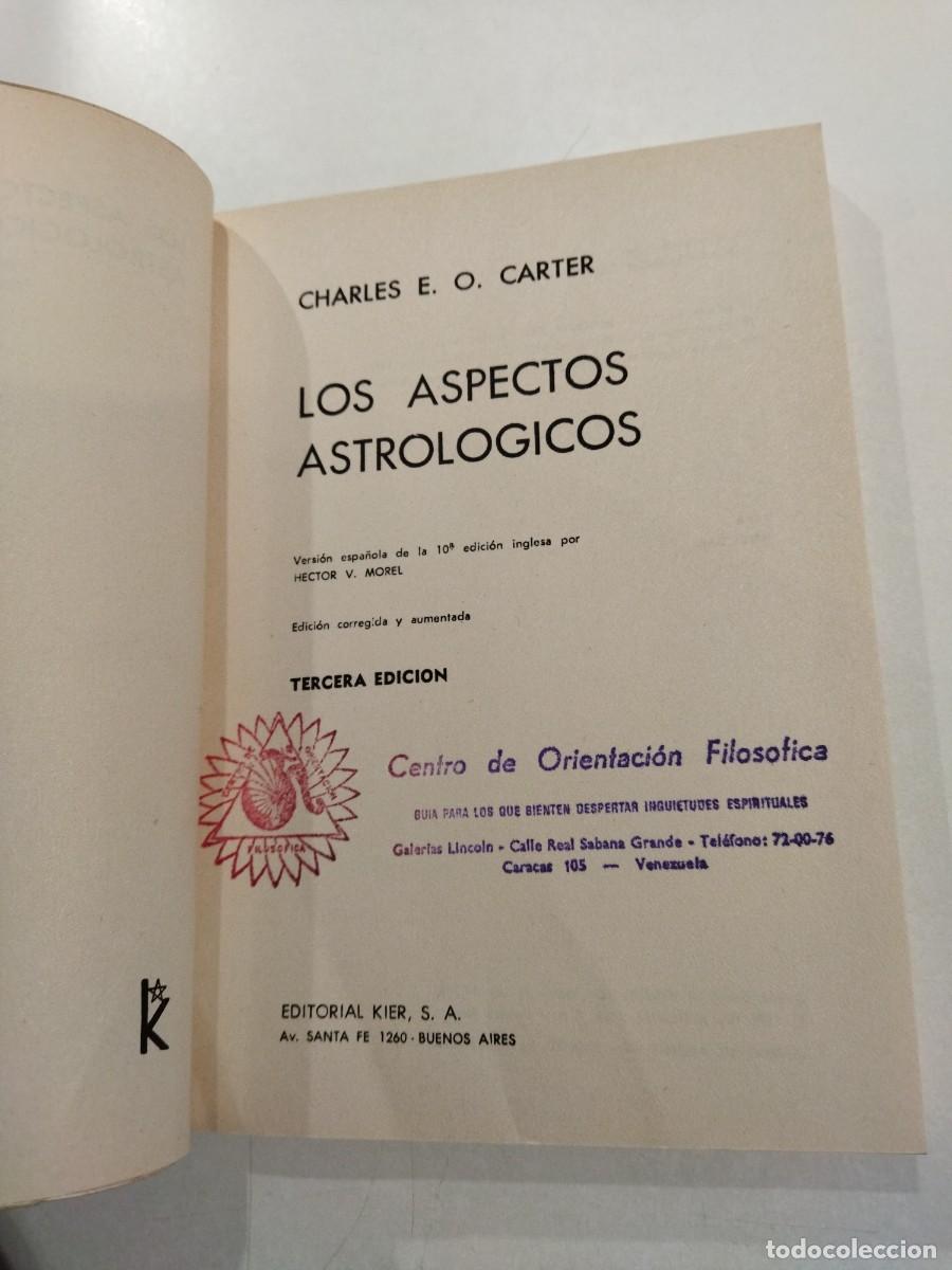 Libros: LOS ASPECTOS ASTROLOGICOS - CARTER, CHARLES E. O. - Foto 3