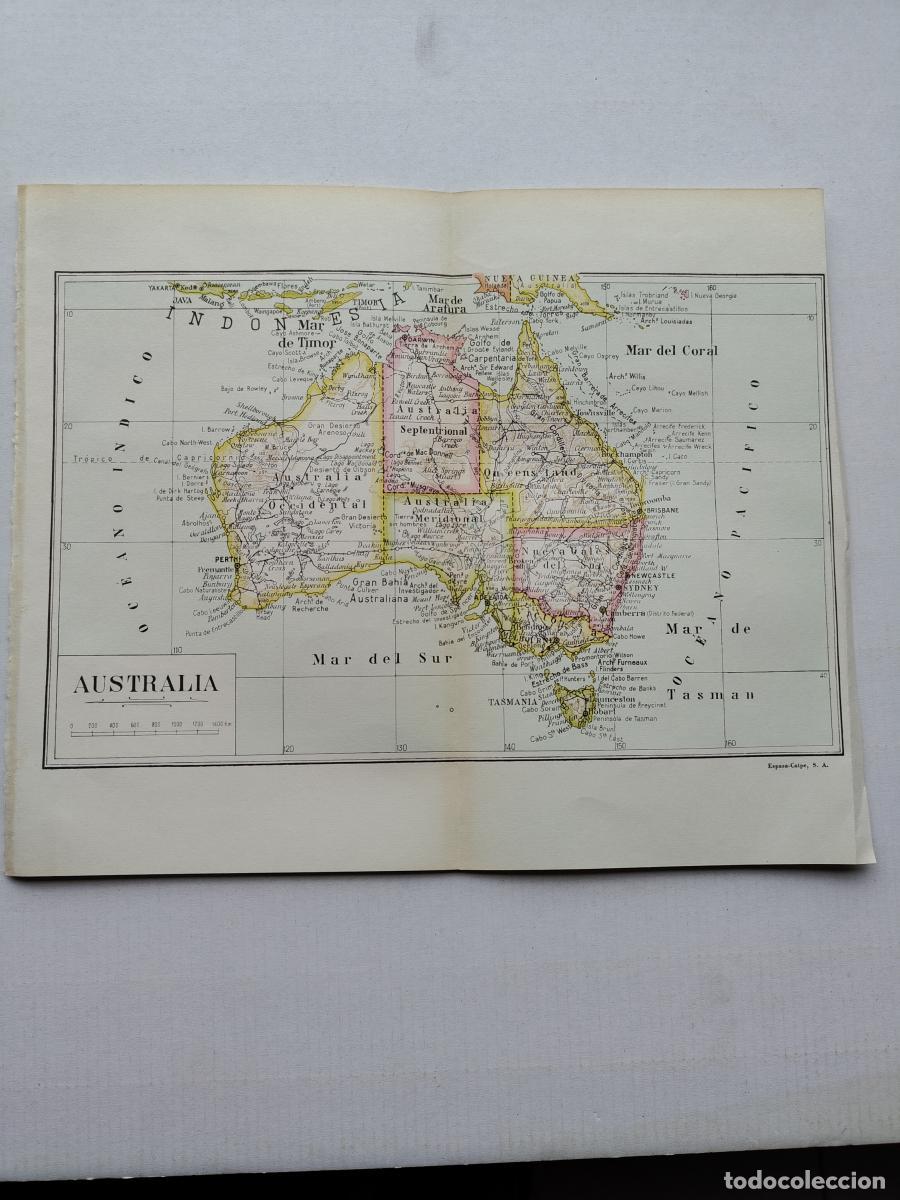 Libros: Antiguo mapa - australia - espasa calpe - tdk245 - - Foto 1