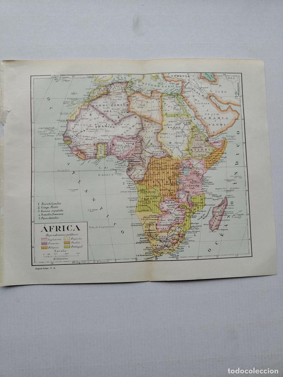 Libros: Antiguo mapa - africa - espasa calpe - tdk245 - - Foto 1